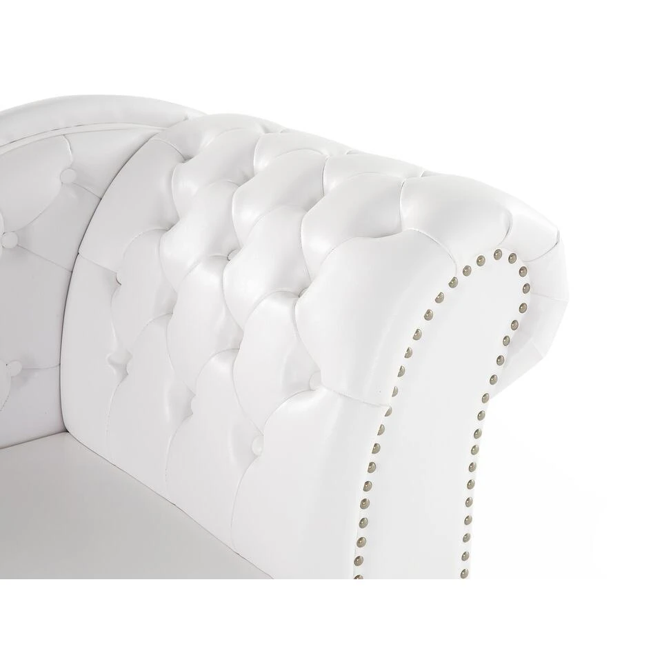 NIMES - Chaise Longue - Wit - Rechterzijde - Kunstleer 9 NIMES - Chaise Longue - Wit - Rechterzijde - Kunstleer - Afbeelding 7