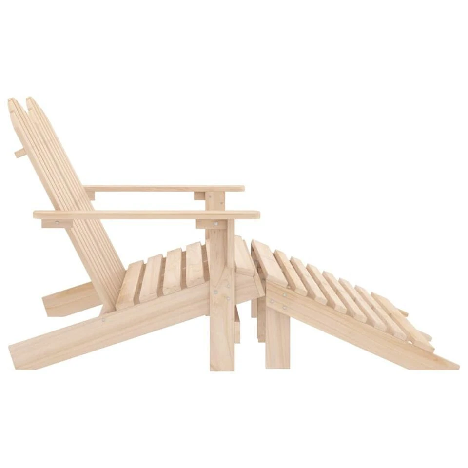VidaXL - Tuinstoel 2-zits Adirondack - Bruin - Hout - Met Voetenban 5 VidaXL - Tuinstoel 2-zits Adirondack - Bruin - Hout - Met Voetenban - Afbeelding 3