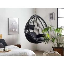 Beliani Hangstoel TOLLO - Zwart Pe Rotan 8 Beliani Hangstoel TOLLO - Zwart Pe Rotan -LeenBakker Winkel b9406143cea34675bc08dc270b1113aa