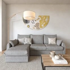 CALICOSY - Slaapbank NAOMI - Grijs - 90x260x175 Cm -LeenBakker Winkel b9d40b16691b49d28531642eba60591f