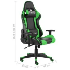 VidaXL - Gamingstoel - Groen - PVC -LeenBakker Winkel b9d7c436472b43489e838198d89c47b8