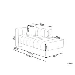 LANNILS - Chaise Longue - Groen - Linkszijdig - Fluweel -LeenBakker Winkel ba96a7ce10294fc09f91768fa45d9777