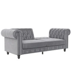 Felix - 3-zits Slaapbank In Lichtgrijs Fluweel -LeenBakker Winkel baa8dc9b3d2b4ea0a89be02b6d9023ad