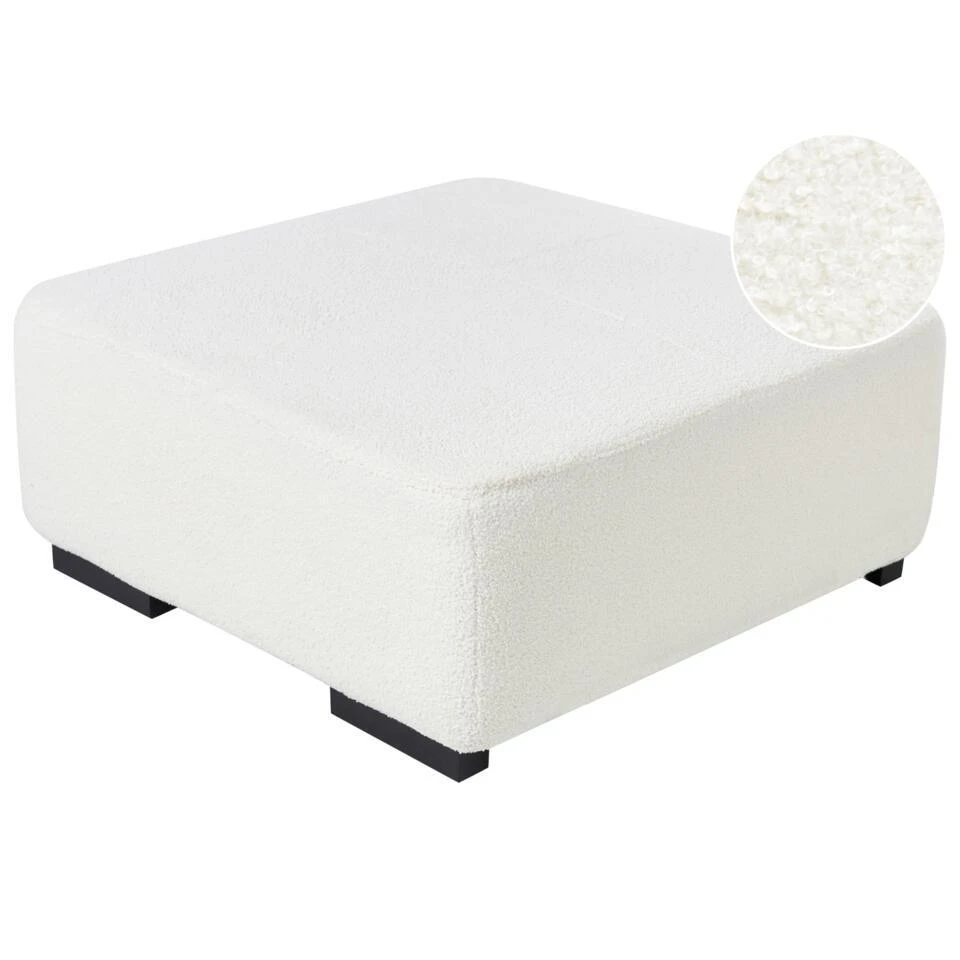 LUNGO - Ottomaan - Wit - Bouclé 5 LUNGO - Ottomaan - Wit - Bouclé - Afbeelding 3