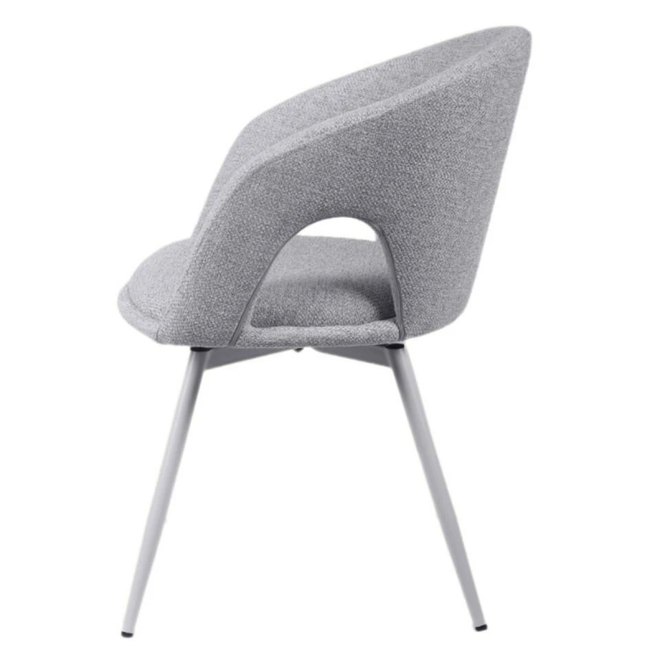 Eetkamerstoel Draaibaar - Stof Beige - 56x59x78cm - Nina 5 Eetkamerstoel Draaibaar - Stof Beige - 56x59x78cm - Nina - Afbeelding 3