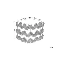 Beliani Poef NASHIK - Beige Katoen, Wol -LeenBakker Winkel bb8bf438115445beb56f6cbf0b1ce7ca