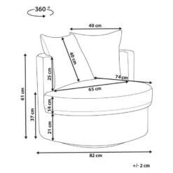 DALBY - Fauteuil - Lichtbeige - Stof -LeenBakker Winkel bbecdbacc4df4cf58a8d1301d9d51dce 1
