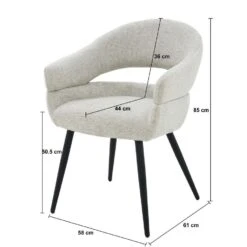 Eetkamerstoel Beige Stof - Zithoogte 51cm - Megan - Set Van 2 -LeenBakker Winkel bd8b3659ee1942979d25743f39a78fc4