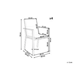 Beliani Tuinstoel BUSSETO - Zwart Aluminium -LeenBakker Winkel bde50524357c4d779ebaa05589ba7cf2