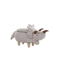 Beliani Hocker TRICERATOPS - Grijs Polyester -LeenBakker Winkel be74a0df25944980adcdab19aadf4802