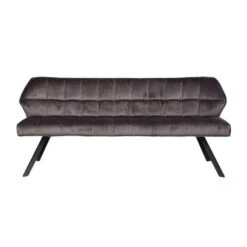 Industriële Eetkamerbank Romy Velvet 180 Cm Grijs - 190x180x81 Cm - Stof - Grijs -LeenBakker Winkel bebd71a8263e4051b4e7ebec0dde1cd5