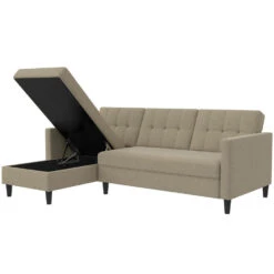 Hartford - 3-zits Hoekslaapbank In Cappuchino Stof -LeenBakker Winkel bf0c9e3d4d0942a2b686f26046d725d8