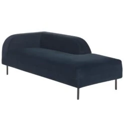 LE CRAU - Chaise Longue - Blauw - Linkerzijde - Fluweel -LeenBakker Winkel bf0e93f3823e442dbcdc80019d5b41fc