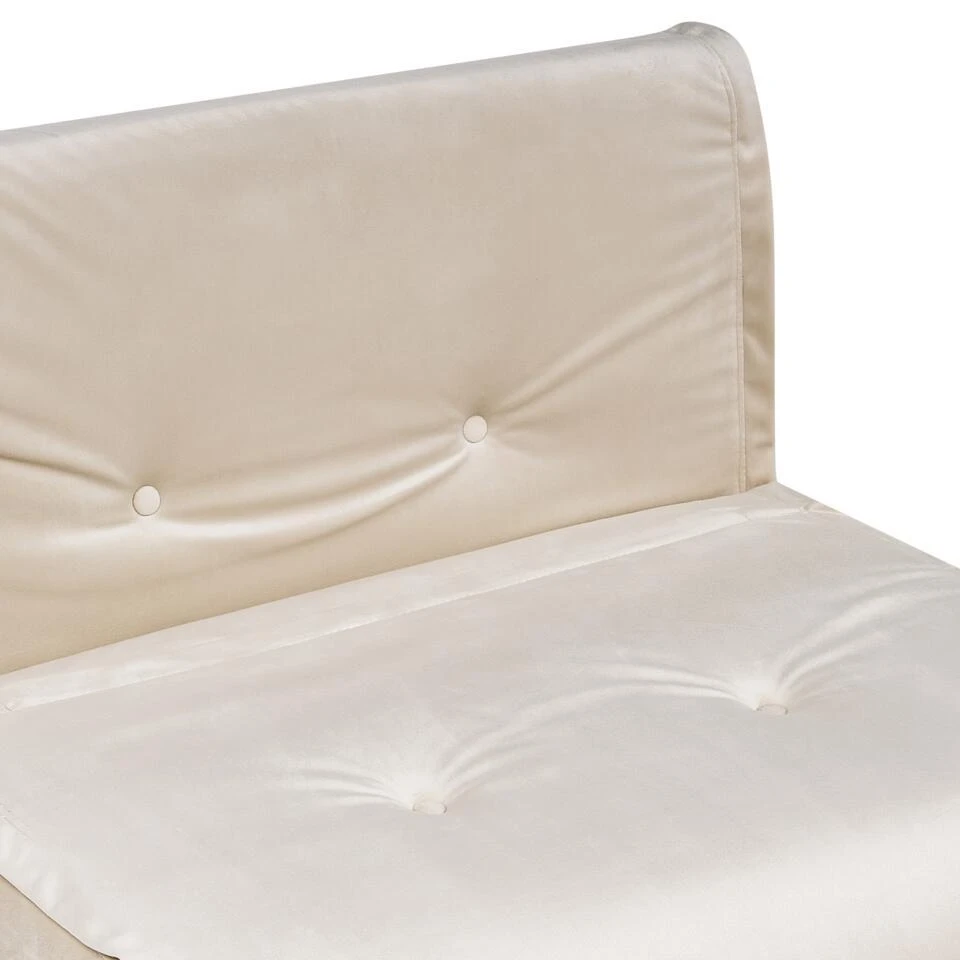 VESTFOLD - Slaapbank - Beige - Fluweel 13 VESTFOLD - Slaapbank - Beige - Fluweel - Afbeelding 11