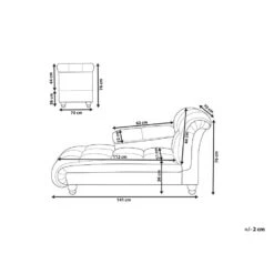 LORMONT - Chaise Longue - Taupe - Rechterzijde - Fluweel -LeenBakker Winkel bf81b5dae99a405891d2dd038cad451a