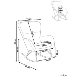 ANASET - Schommelstoel - Wit/Goud - Bouclé 14 ANASET - Schommelstoel - Wit/Goud - Bouclé -LeenBakker Winkel bfd6236397bf44ebbca7900f5430a862