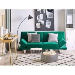 Beliani Slaapbank - YORK Groen Fluweel -LeenBakker Winkel bff13a4003994228aeb57b1697e3197c