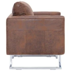 VidaXL Fauteuil Kubus Kunstsuède Bruin 9 VidaXL Fauteuil Kubus Kunstsuède Bruin -LeenBakker Winkel c00f837086fb49d7a94649e03d1c4756