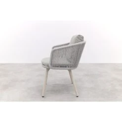 VDG Ohio Dining Chair Aluminium/rope - Mokka -LeenBakker Winkel c1c5665dedb44f07a849da446a731417