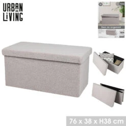 Merkloos Urban Living Poef/hocker/opbergbox - Lichtgrijs - 76 X 38 X 38 Cm 8 Merkloos Urban Living Poef/hocker/opbergbox - Lichtgrijs - 76 X 38 X 38 Cm -LeenBakker Winkel c1cfbc56dccd45c9a8ab0835efb376ff