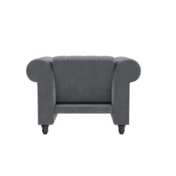 Felix - Fauteuil Chesterfield In Antraciet Fluweel -LeenBakker Winkel c367480b39a04de38e05b7652217969e
