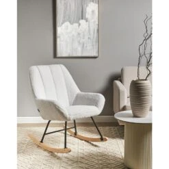 KINNO - Schommelstoel - Off-white - Bouclé -LeenBakker Winkel c372f0b4eaea46909ef126ebc6dbc4ad