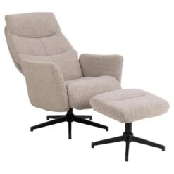 Hioshop London Fauteuil Recliner Met Voetenbank Bouclé Beige -LeenBakker Winkel c3e49eeac29643ad8e38d53dcf99435b