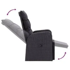 VidaXL - Tuinstoelen - Zwart - Poly Rattan - 2 Stuks - Verstelbaar - Met Kussens -LeenBakker Winkel c3ed98042eea4162bafb06fca055bb88