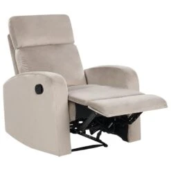 VERDAL - Relaxfauteuil Handmatig - Beige - Fluweel -LeenBakker Winkel c5775772e6c74eeb9ca7974675553f7c