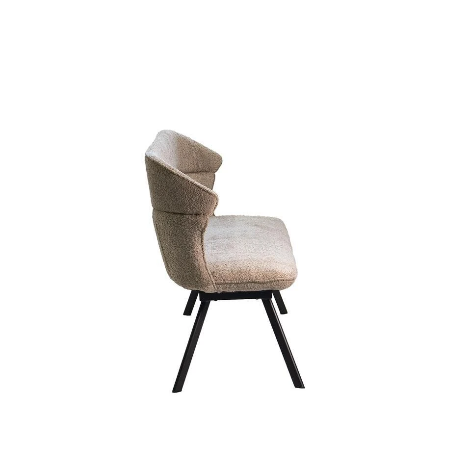 Eetkamerbank Taupe Stof - 160x60x88cm - Zithoogte 48cm - Avery 6 Eetkamerbank Taupe Stof - 160x60x88cm - Zithoogte 48cm - Avery - Afbeelding 4