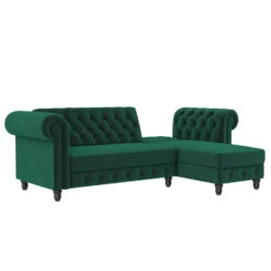 Felix - 3-zits Hoekslaapbank In Groen Fluweel -LeenBakker Winkel c5d109fd3af94e9182da7c8189672808