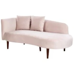 CHAUMONT - Chaise Longue - Roze - Rechterzijde - Fluweel -LeenBakker Winkel c5ecdf1c82ed46bc9106ec7bfd86c2d9