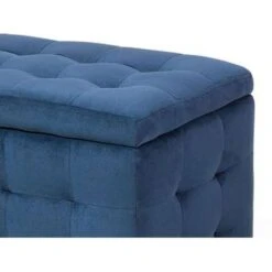 MICHIGAN - Ottomaan - Donkerblauw - Fluweel -LeenBakker Winkel c66011f27d5247449c4fe51ac795fa5e