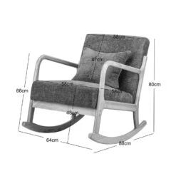 Schommelstoel Van Massief Hout En Terracotta Stof -LeenBakker Winkel c666c0be890d4915b7c9613372520009