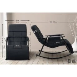 CLP Schommelstoel Cathy Stof - Zwart -LeenBakker Winkel c68f8f48c082419cab6fd556edff02cf