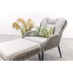 Andorra Fauteuil - Incl. Voetenbank - C. Black - Rope Taupe - Sand -LeenBakker Winkel c72babf31fb7474580b41b5fb23c9aee