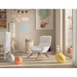 Kinderschommelstoel Rocky - 66x56x69 Cm - Bouclé/wit -LeenBakker Winkel c761d87ed05a4569b6735b167bae4c75