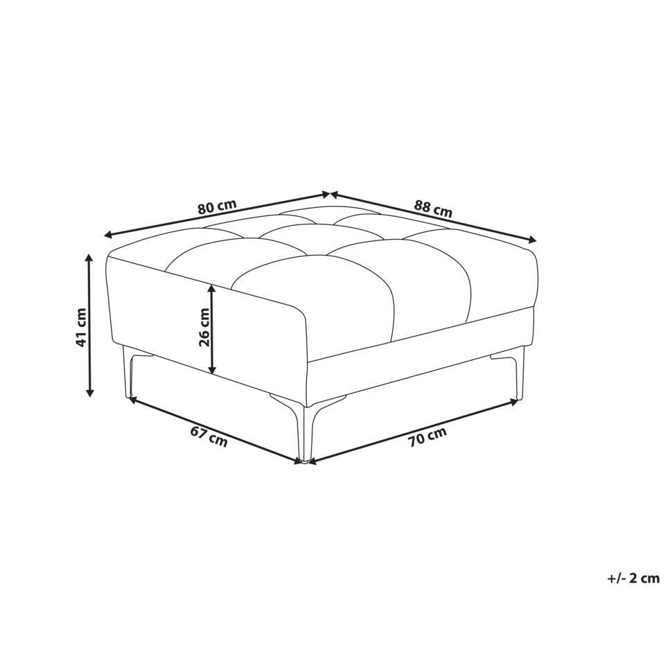 ALNES - Ottomaan - Donkergroen - Stof 6 ALNES - Ottomaan - Donkergroen - Stof - Afbeelding 4