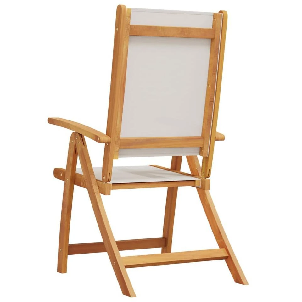 VidaXL - Inklapbare Tuinstoelen - Bruin - Acaciahout - 2 Stuks 8 VidaXL - Inklapbare Tuinstoelen - Bruin - Acaciahout - 2 Stuks - Afbeelding 6