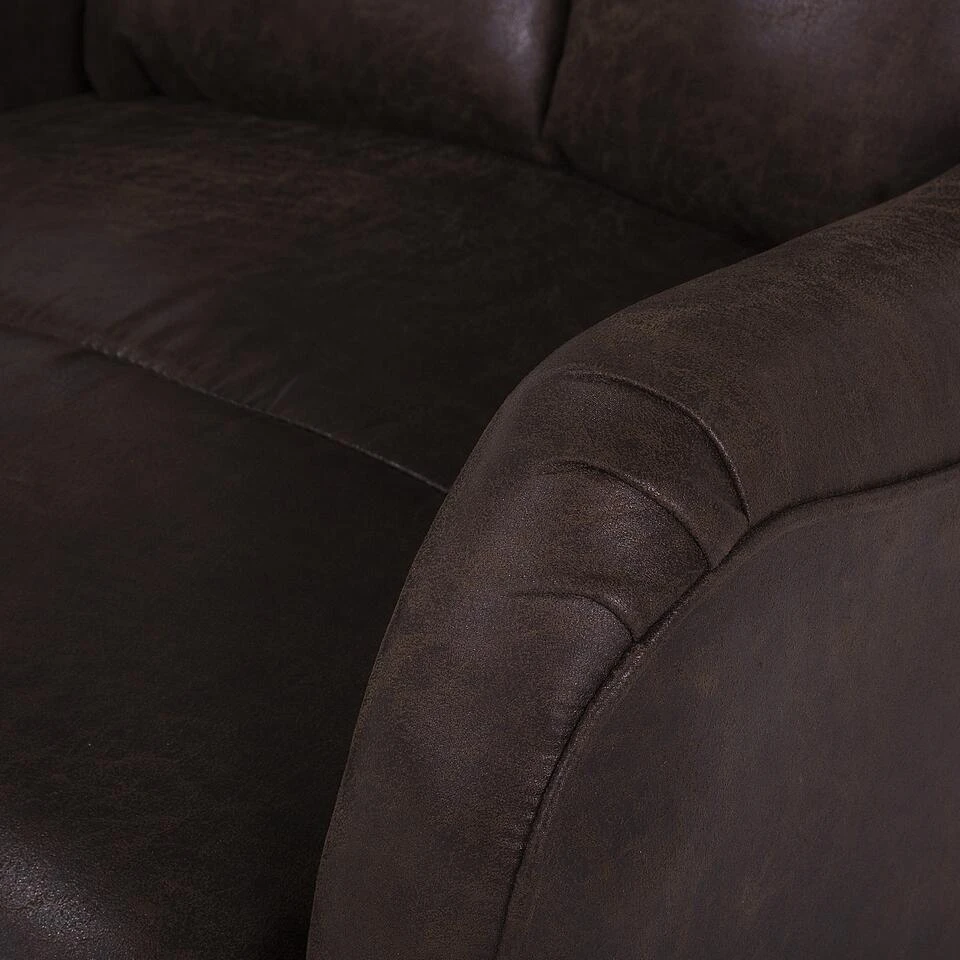 ROYSTON - TV-fauteuil - Bruin - Kunstleer 13 ROYSTON - TV-fauteuil - Bruin - Kunstleer - Afbeelding 11