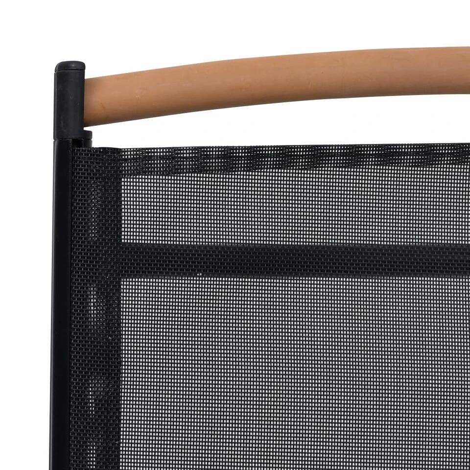 VidaXL - Tuinstoelen - Zwart - Aluminium En Textileen - 2 Stuks - Inklapbaar 10 VidaXL - Tuinstoelen - Zwart - Aluminium En Textileen - 2 Stuks - Inklapbaar - Afbeelding 8