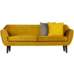 WOOOD Rocco 2-Zits Bank - Velvet - Oker - 75x187x82 11 WOOOD Rocco 2-Zits Bank - Velvet - Oker - 75x187x82 -LeenBakker Winkel ca4a64ff773e4940a7ad23e7056fef20