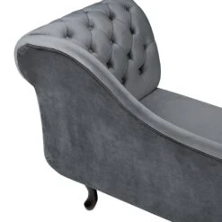 NIMES - Chaise Longue - Grijs - Rechterzijde - Fluweel -LeenBakker Winkel ca4c72897a2d44dd9907bc54d121cc2c