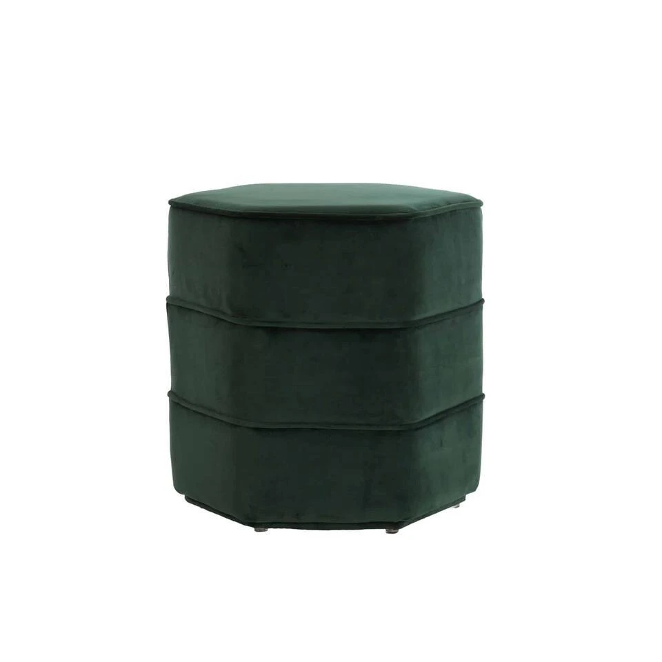 Poef Cayden - Groen - 45x41x46cm 5 Poef Cayden - Groen - 45x41x46cm - Afbeelding 3
