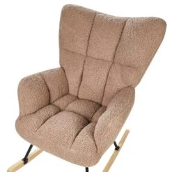 OULU - Schommelstoel - Zandbeige - Bouclé 18 OULU - Schommelstoel - Zandbeige - Bouclé -LeenBakker Winkel cac8855c9a5d40328338aaed388808c5