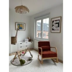 Schommelstoel Van Massief Hout En Terracotta Stof -LeenBakker Winkel cb91d84530584a368cf045bed1f24b01