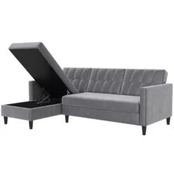 Hartford - 3-zits Slaapbank In Grijs Fluweel -LeenBakker Winkel cbc66a51c54949adbae27df6a3d19470