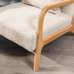 Fauteuil Van Massief Hout En Witte Lussen -LeenBakker Winkel cbecce5fc8d14f93aa6e2c575fd5fb73