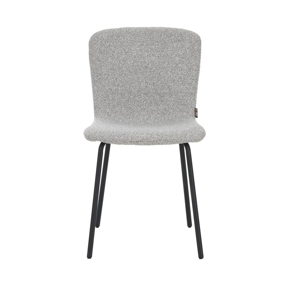 Luca Eetkamerstoel - Grijs Stof - Set Van 2 4 Luca Eetkamerstoel - Grijs Stof - Set Van 2 - Afbeelding 2