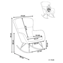 ANASET - Schommelstoel - Wit/Zwart - Bouclé -LeenBakker Winkel cc86c8fce4af42a0871e0f6cdc55de94